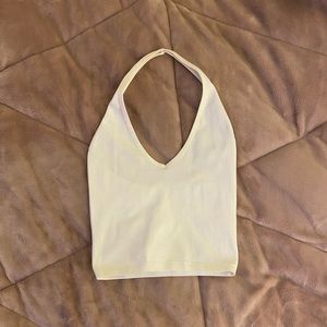 Halter crop top- white only